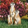 image:imageDesign Toscano Meerkat Gang Outdoor Garden Animal Statue 26 Inch Resin Full Color FinishMeerkat Family
