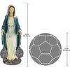 image:imageDesign Toscano Miraculous Medal Madonna Virgin Mary Italian Style Religious IndoorOutdoor Garden Statue 23 Inch Cast Stone Resin Full Color FinishMulticolor