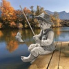 image:imageDesign Toscano NG32122 Frederic the Little Fisherman of Avignon Lightweight Polyresin Statue 15 Inch Two Tone StoneFrederic the Little Fisherman