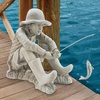 image:imageDesign Toscano NG32122 Frederic the Little Fisherman of Avignon Lightweight Polyresin Statue 15 Inch Two Tone StoneGone Fishing Fisherman
