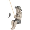 image:imageDesign Toscano NG32122 Frederic the Little Fisherman of Avignon Lightweight Polyresin Statue 15 Inch Two Tone StoneMedium Nellies Big Catch