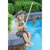 image:imageDesign Toscano NG32122 Frederic the Little Fisherman of Avignon Lightweight Polyresin Statue 15 Inch Two Tone StoneMedium Nellies Big Catch