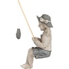 image:imageDesign Toscano NG32122 Frederic the Little Fisherman of Avignon Lightweight Polyresin Statue 15 Inch Two Tone StoneMedium Nellies Big Catch