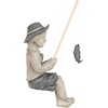 image:imageDesign Toscano NG32122 Frederic the Little Fisherman of Avignon Lightweight Polyresin Statue 15 Inch Two Tone StoneMedium Nellies Big Catch