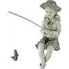 image:imageDesign Toscano NG32122 Frederic the Little Fisherman of Avignon Lightweight Polyresin Statue 15 Inch Two Tone StoneSmall Nellies Big Catch