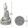 image:imageDesign Toscano Natures Blessed Prayer Francis of Assisi Fountain Outdoor Water Feature Statue 29 inch Cast Stone Resin Antique Stone FinishNatures Blessed St Francis