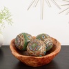 image:imageDesign Toscano PeacockFeathered Orbs Decorative Accent Balls Set of Three