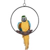image:imageDesign Toscano Polly in Paradise Parrot Hanging Bird Ring Perch