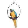 image:imageDesign Toscano Polly in Paradise Parrot Hanging Bird Ring Perch