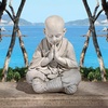 image:imageDesign Toscano Praying Baby Boy Asian Garden Statue 15 inches wide 20 inches tall Cast Stone Resin Antique Stone FinishPraying Baby Buddha Asian
