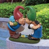 image:imageDesign Toscano QM2796400 Garden Gnome Statue  Kiss and Tell Lover Gnomes  Lawn Gnomefull colorKiss and Tell Lover