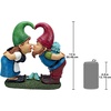 image:imageDesign Toscano QM2796400 Garden Gnome Statue  Kiss and Tell Lover Gnomes  Lawn Gnomefull colorKiss and Tell Lover