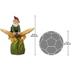 image:imageDesign Toscano QM2796400 Garden Gnome Statue  Kiss and Tell Lover Gnomes  Lawn Gnomefull colorOn A Butterfly Back