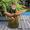 image:imageDesign Toscano QM2796400 Garden Gnome Statue  Kiss and Tell Lover Gnomes  Lawn Gnomefull colorOn A Butterfly Back