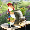 image:imageDesign Toscano QM2796400 Garden Gnome Statue  Kiss and Tell Lover Gnomes  Lawn Gnomefull colorTower Of 3 And A Frog