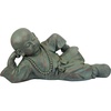 image:imageDesign Toscano Resting Serene Baby Monk Asian Boy Garden Statue 24 inches Wide 12 inches Tall Cast Stone Resin Green Bronze FinishResting Serene Baby Buddha
