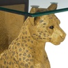 image:imageDesign Toscano Royal Egyptian Cheetah Cat Console Table 55 Inch Wide 34 Inch Tall Cast Stone Resin and Glass Gold and Woodtone FinishConsole