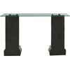 image:imageDesign Toscano Royal Egyptian Cheetah Cat Console Table 55 Inch Wide 34 Inch Tall Cast Stone Resin and Glass Gold and Woodtone FinishConsole