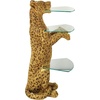 image:imageDesign Toscano Royal Egyptian Cheetah Cat Console Table 55 Inch Wide 34 Inch Tall Cast Stone Resin and Glass Gold and Woodtone FinishPedestal Table