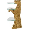 image:imageDesign Toscano Royal Egyptian Cheetah Cat Console Table 55 Inch Wide 34 Inch Tall Cast Stone Resin and Glass Gold and Woodtone FinishPedestal Table