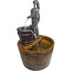 image:imageDesign Toscano SS11155 Water Fountain  Cistern Well Pump Wood Barrel Garden Decor Fountain  Outdoor Water Featurefull color