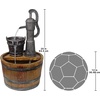 image:imageDesign Toscano SS11155 Water Fountain  Cistern Well Pump Wood Barrel Garden Decor Fountain  Outdoor Water Featurefull color