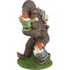 image:imageDesign Toscano Schlepping the Garden Gnomes Bigfoot Yeti IndoorOutdoor Garden Statue 16 Inch Tall Cast Stone Resin Painted Full Color Finish