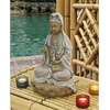 image:imageDesign Toscano Seated GuanYin Patroness Compassion Lotus Asian Decor IndoorOutdoor Garden Statue 12 inch Cast Stone Resin Stone amp Metallic Finish