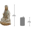 image:imageDesign Toscano Seated GuanYin Patroness Compassion Lotus Asian Decor IndoorOutdoor Garden Statue 12 inch Cast Stone Resin Stone amp Metallic Finish