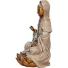 image:imageDesign Toscano Seated GuanYin Patroness Compassion Lotus Asian Decor IndoorOutdoor Garden Statue 12 inch Cast Stone Resin Stone amp Metallic Finish
