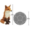 image:imageDesign Toscano Simon The Woodland Fox IndoorOutdoor Garden Statue for Patio Pool or Lawn 18 Inch Tall Cast Stone Resin Red Orange PaintSimon
