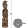 image:imageDesign Toscano Tiki of the Three Pleasures Totem Pole Tropical Decor IndoorOutdoor Garden Statue 35 inches tall Cast Stone Resin Woodtone Finish