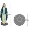 image:imageDesign Toscano Virgin Mary Blessed Mother of Immaculate Conception Religious Garden Statue 23 Inch Tall Cast Stone Resin Full Color Finish23 inch