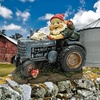 image:imageGarden Gnome Statue  Bunny on Board Garden Gnome Tractor  Lawn Gnome
