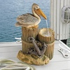 image:imageWater Fountain with LED Light  Nearly 3 Foot Tall Tree Squirrel Garden Decor Fountain  Outdoor Water FeaturePelicans Seashore Roost