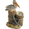 image:imageWater Fountain with LED Light  Nearly 3 Foot Tall Tree Squirrel Garden Decor Fountain  Outdoor Water FeaturePelicans Seashore Roost