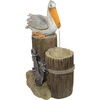 image:imageWater Fountain with LED Light  Nearly 3 Foot Tall Tree Squirrel Garden Decor Fountain  Outdoor Water FeaturePelicans Seashore Roost