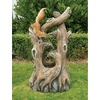 image:imageWater Fountain with LED Light  Nearly 3 Foot Tall Tree Squirrel Garden Decor Fountain  Outdoor Water FeatureTree Squirrel