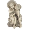 image:imageDesign Toscano Boy and Girl Garden Decor Statue 14 Inch Polyresin Antique StoneKissing Kids Boy and Girl