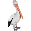 image:imageDesign Toscano Coastal Decor Oceans Perch Pelicans Garden Bird Statue 9 Inch Wide 24 Inch Tall Cast Stone Resin Full Color FinishGiant White