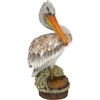 image:imageDesign Toscano Coastal Decor Oceans Perch Pelicans Garden Bird Statue 9 Inch Wide 24 Inch Tall Cast Stone Resin Full Color FinishPier 51