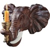 image:imageDesign Toscano Elephant African Decor Candle Holder Wall Sconce Sculpture 12 Inch Cast Stone Resin Full Color FinishSingle