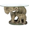 image:imageDesign Toscano Elephants Majesty GlassTopped Coffee and Cocktail Table 30 Inches Wide 18 Inches Deep 18 Inches High Glass and Polyresin Full Color Finish