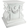 image:imageDesign Toscano English Rosette IndoorOutdoor Sculptural Garden Plinth Base Statue Riser Large 125 Inch Tall Cast Stone Resin Antique Stone FinishLarge
