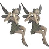 image:imageDesign Toscano Fairy of the West Wind Shelf Sitting Garden Statue 19 Inch Tall Cast Stone Resin Two Tone Stone FinishSet of 2