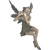 image:imageDesign Toscano Fairy of the West Wind Shelf Sitting Garden Statue 19 Inch Tall Cast Stone Resin Two Tone Stone FinishSingle