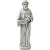 image:imageDesign Toscano Francis of Assisi Blessing Religious Garden Decor Statue with Bird Bath Feeder 19 inches Tall Cast Stone Resin Gray Stone FinishAntique Stone