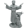 image:imageDesign Toscano Francis of Assisi Blessing Religious Garden Decor Statue with Bird Bath Feeder 19 inches Tall Cast Stone Resin Gray Stone FinishGreystone