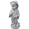 image:imageDesign Toscano Francis of Assisi Blessing Religious Garden Decor Statue with Bird Bath Feeder 19 inches Tall Cast Stone Resin Gray Stone FinishTwo Tone Stone
