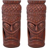 image:imageDesign Toscano Grand Tiki Face Kanaloa Teeth IndoorOutdoor Side Table Statue Patio Bar Den 20 inch tall Cast Stone Resin Woodtone FinishWoodtone
